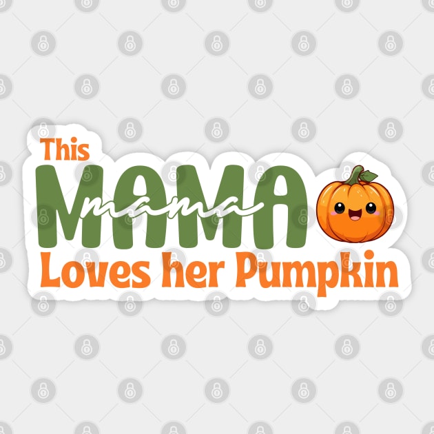 This Mama Loves Her Pumpkin mom halloween Sticker by Prinyos
